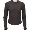 Custom Womens Waffle Knit Baby Long Sleeve T-Shirt Charcoal Heather