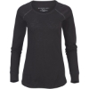 Custom Womens Solid Preppy Patch Long Sleeve T-Shirt Black