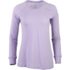 Custom Womens Solid Preppy Patch Long Sleeve T-Shirt Wisteria