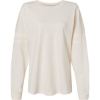 Custom Womens Pom Pom Long Sleeve Jersey T-Shirt Natural