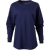Custom Womens Pom Pom Long Sleeve Jersey T-Shirt Navy