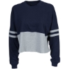 Custom Womens Crop Retro Jesery Navy/ Oxford