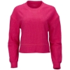 Custom Womens Ribbed Knit Cropped Boxy Crew Cosmic Pink