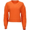Custom Womens Ribbed Knit Cropped Boxy Crew Orange
