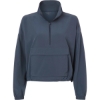 Custom Womens Stretch Woven Quarter-Zip Pullover Castlerock