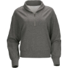 Custom Womens Dream Crop Fleece Quarter-Zip Black Heather