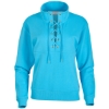 Custom Womens Lace Up Pullover Pacific Blue