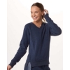 Custom Womens Travel V-Neck Pullover Navy