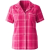 Custom Womens Boxy Flannel Shirt Pink Carnegie Plaid