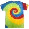 Custom Youth Multi-Color Tie-Dyed T-Shirt Pastel Neon
