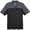 Custom Mens Balance Colorblock Performance Piqué Polo Black/ Carbon