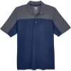 Custom Mens Balance Colorblock Performance Piqué Polo Classic Navy/ Carbon