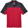 Custom Mens Balance Colorblock Performance Piqué Polo Classic Red/ Carbon