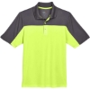 Custom Mens Balance Colorblock Performance Piqué Polo Safety Yellow/ Carbon