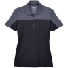 Custom Womens Balance Colorblock Performance Piqué Polo Black/ Carbon