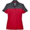 Custom Womens Balance Colorblock Performance Piqué Polo Classic Red/ Carbon
