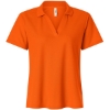 Custom Womens Resolve CVC Performance Pique Polo Campus Orange