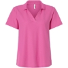 Custom Womens Resolve CVC Performance Pique Polo Charity Pink