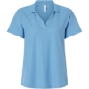 Custom Womens Resolve CVC Performance Pique Polo Columbia Blue