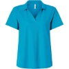 Custom Womens Resolve CVC Performance Pique Polo Electric Blue