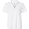 Custom Womens Resolve CVC Performance Pique Polo White