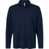 Custom Mens Nova Performance Long Sleeve Pique Polo Classic Navy