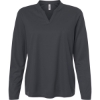 Custom Womens Nova Performance Long Sleeve Pique Polo Carbon