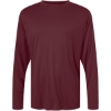 Custom Unisex Capital Long Sleeve Performance T-Shirt Burgundy