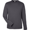 Custom Unisex Capital Long Sleeve Performance T-Shirt Carbon