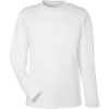 Custom Unisex Capital Long Sleeve Performance T-Shirt White