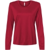 Custom Womens Capital Performance Long Sleeve T-Shirt Classic Red