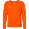 Custom Womens Capital Performance Long Sleeve T-Shirt Safety Orange