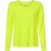 Custom Womens Capital Performance Long Sleeve T-Shirt Safety Yellow