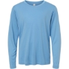 Custom Youth Capital Performance Long Sleeve T-Shirt Columbia Blue