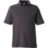 Custom Mens Fusion ChromaSoft™ Colorblock Polo Carbon/ Carbon Heather