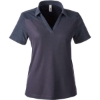 Custom Womens Fusion ChromaSoft™ Colorblock Polo Classic Navy/ Classic Navy Heather