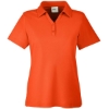 Custom Womens Fusion ChromaSoft™ Pique Polo Campus Orange