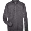 Custom Mens Kinetic Performance Quarter-Zip Pullover Carbon/ Black