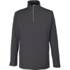 Custom Mens Fusion ChromaSoft™ Pique Quarter-Zip Pullover Carbon