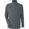 Custom Mens Fusion ChromaSoft™ Pique Quarter-Zip Pullover Carbon Heather