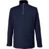 Custom Mens Fusion ChromaSoft™ Pique Quarter-Zip Pullover Classic Navy