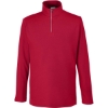 Custom Mens Fusion ChromaSoft™ Pique Quarter-Zip Pullover Classic Red