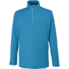 Custom Mens Fusion ChromaSoft™ Pique Quarter-Zip Pullover Electric Blue