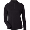 Custom Womens Origin Performance Pique Quarter-Zip Pullover Black/ Carbon