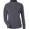 Custom Womens Origin Performance Pique Quarter-Zip Pullover Carbon/ Black
