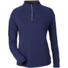 Custom Womens Origin Performance Pique Quarter-Zip Pullover Classic Navy Heather/ Carbon