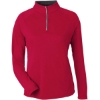 Custom Womens Origin Performance Pique Quarter-Zip Pullover Classic Red/ Carbon