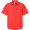 Custom Mens UltraUVP Shoreline Short Sleeve Staff Shirt Marina Red