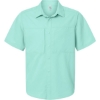 Custom Mens UltraUVP Shoreline Short Sleeve Staff Shirt Sea Glass