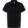 Custom Womens UltraUVP Shoreline Short Sleeve Staff Shirt Black